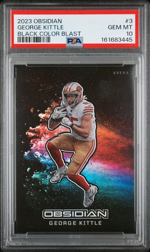 2023 Panini Obsidian Black Color Blast George Kittle #3 card
