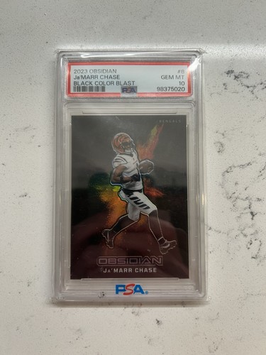 2023 Panini Obsidian Black Color Blast Ja'Marr Chase #8 card