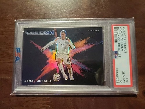 2023 Panini Obsidian Black Color Blast Jamal Musiala #10 card