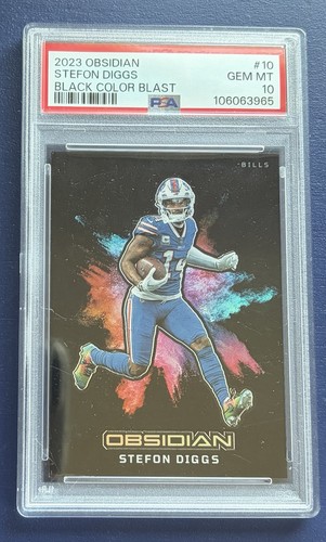 2023 Panini Obsidian Black Color Blast Stefon Diggs #10 card