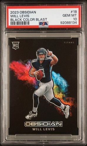 2023 Panini Obsidian Black Color Blast Will Levis #18 card