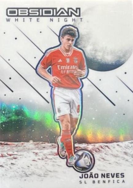 2023 Panini Obsidian White Night Joao Neves #9 card