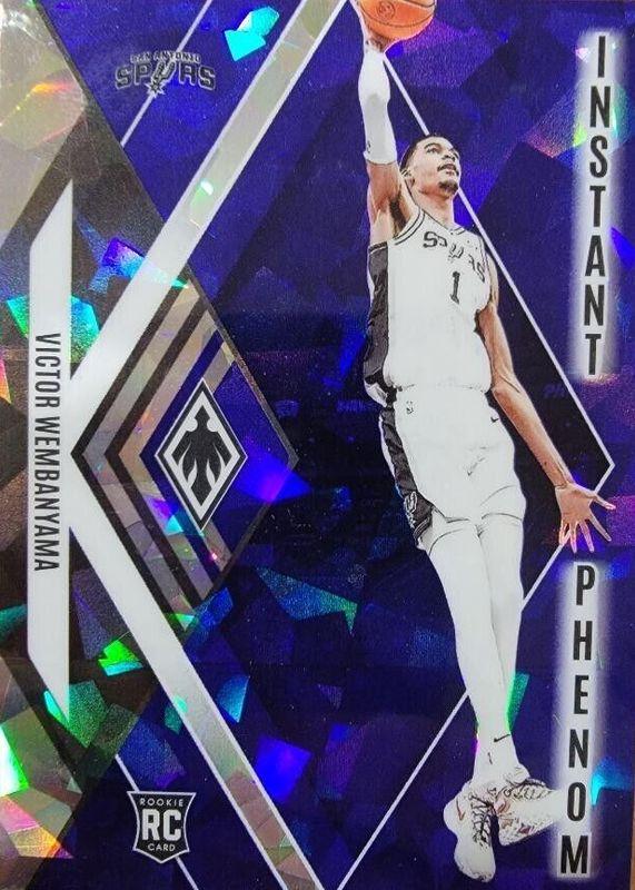 2023 Panini Phoenix Instant Phenom Victor Wembanyama [Blue Ice] #13 card