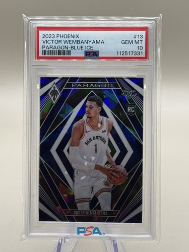 2023 Panini Phoenix Paragon Victor Wembanyama [Blue Ice] #13 card