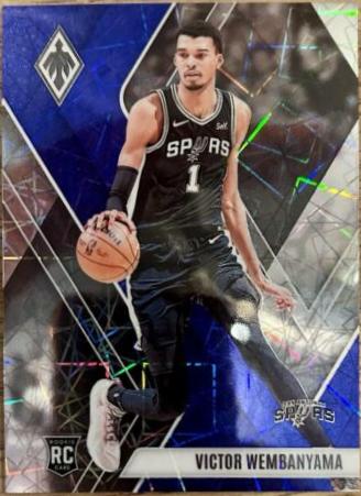 2023 Panini Phoenix Victor Wembanyama [Blue Lazer] #256 card