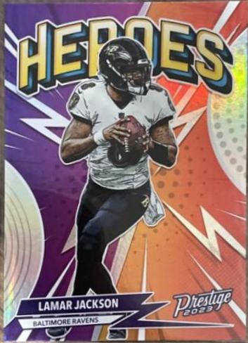 2023 Panini Prestige Heroes Lamar Jackson #H-5 card