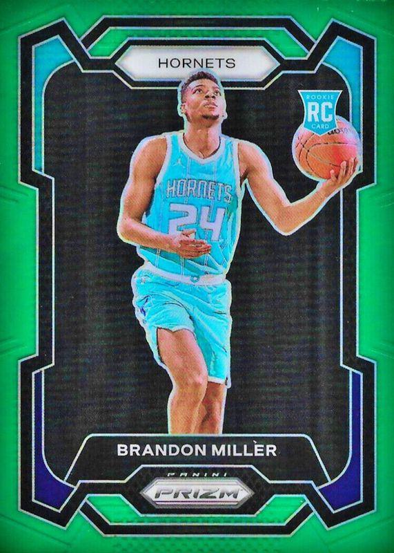 2023 Panini Prizm Brandon Miller [Green] #152 card