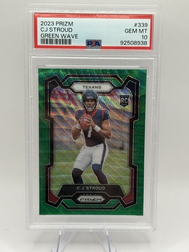 2023 Panini Prizm C. J. Stroud [Green Wave] #339 card