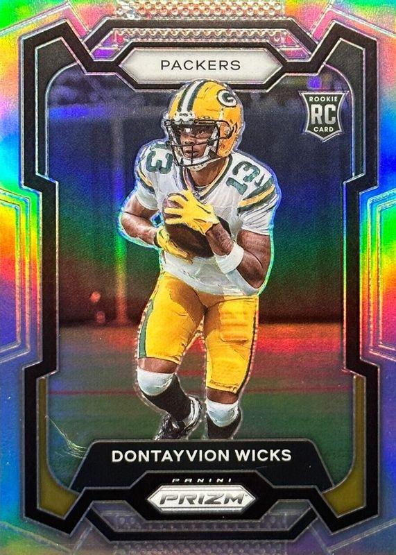 2023 Panini Prizm Dontayvion Wicks [Silver] #333 card