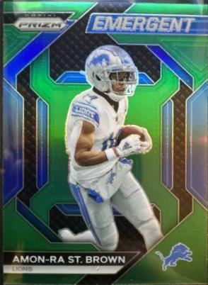 2023 Panini Prizm Emergent Amon Ra St. Brown [Green] #H-8 card