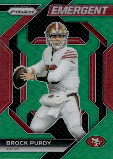 2023 Panini Prizm Emergent Brock Purdy [Green] #H-2 card
