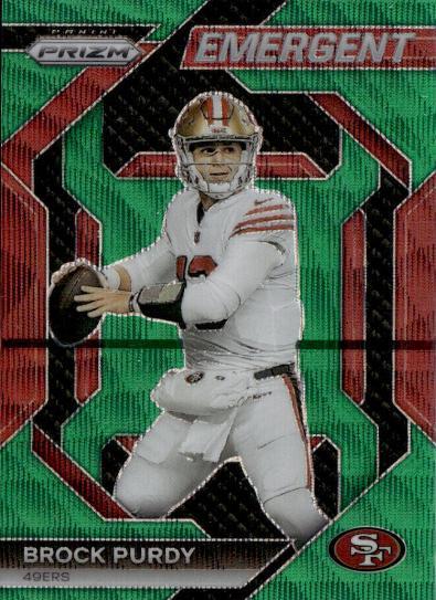 2023 Panini Prizm Emergent Brock Purdy [Green Wave] #H-2 card