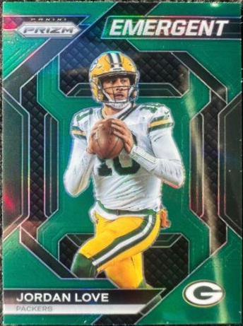 2023 Panini Prizm Emergent Jordan Love [Green] #H-3 card