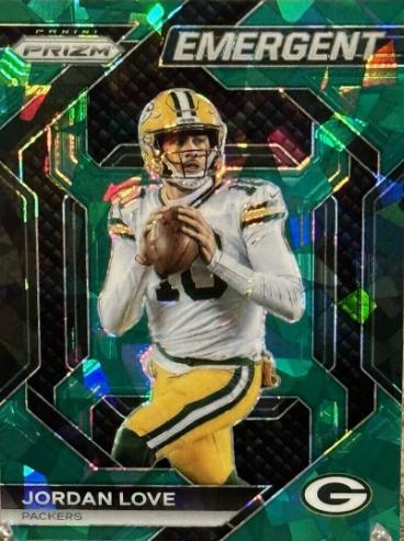 2023 Panini Prizm Emergent Jordan Love [Green Ice] #H-3 card