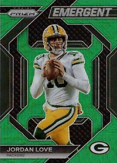 2023 Panini Prizm Emergent Jordan Love [Green Wave] #H-3 card