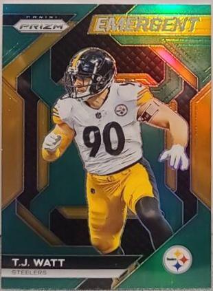 2023 Panini Prizm Emergent T. J. Watt [Green] #H-17 card