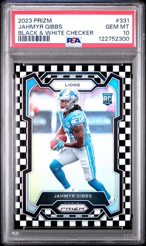 2023 Panini Prizm Jahmyr Gibbs [Black White Checker] #331 card