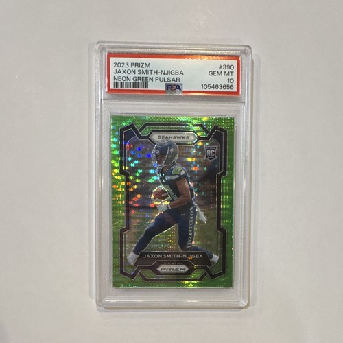 2023 Panini Prizm Jaxon Smith Njigba [Neon Green Pulsar] #390 card