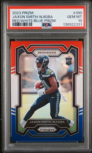 2023 Panini Prizm Jaxon Smith Njigba [Red White Blue] #390 card