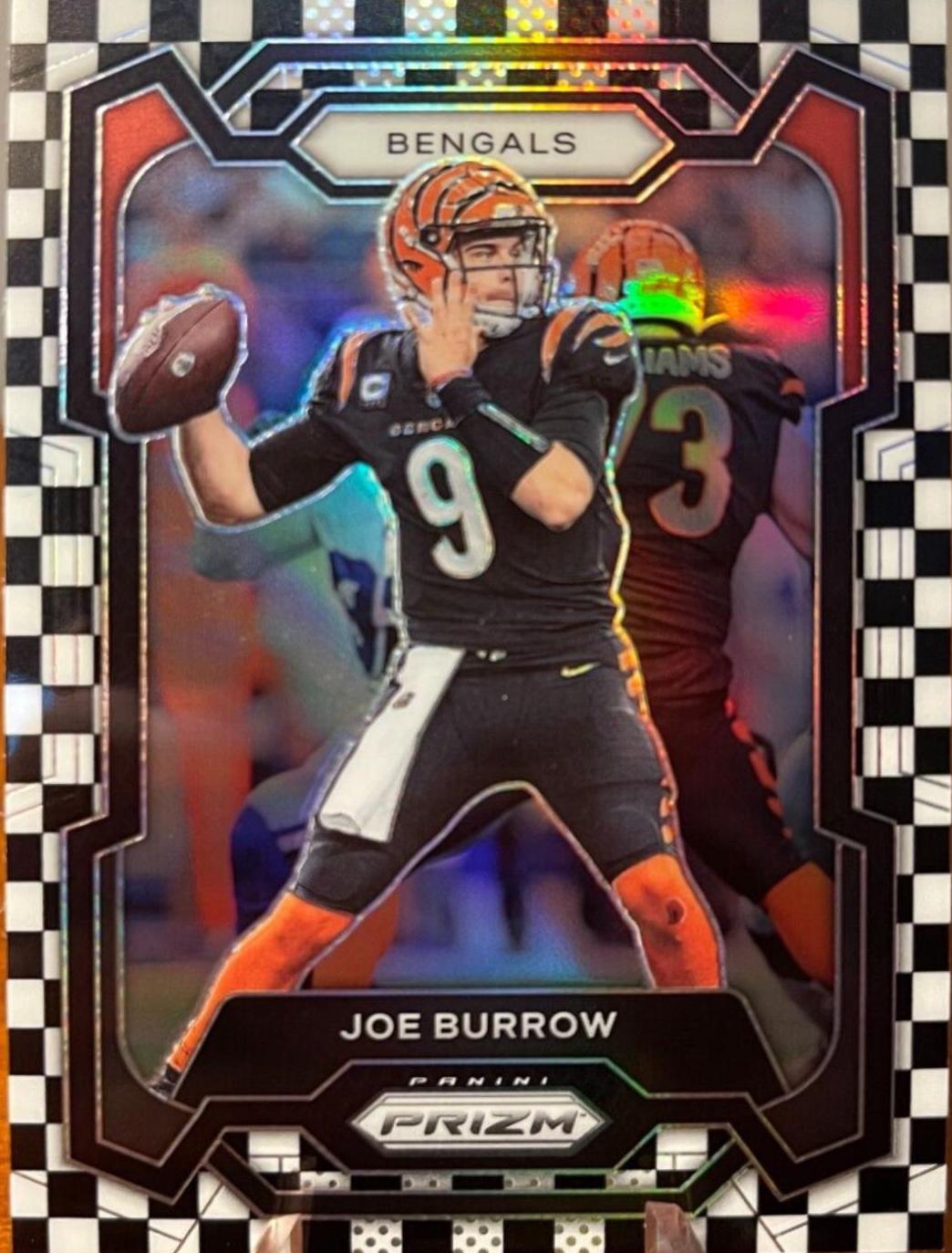 2023 Panini Prizm Joe Burrow [Black White Checker] #57 card