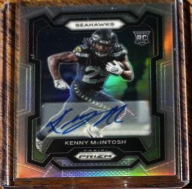 2023 Panini Prizm Kenny McIntosh [Autograph Silver] #391 card