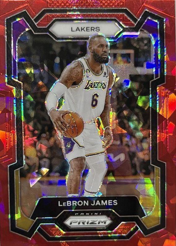 2023 Panini Prizm LeBron James [Red Ice] #63 card