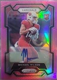 2023 Panini Prizm Michael Wilson [Autograph Pink] #303 card