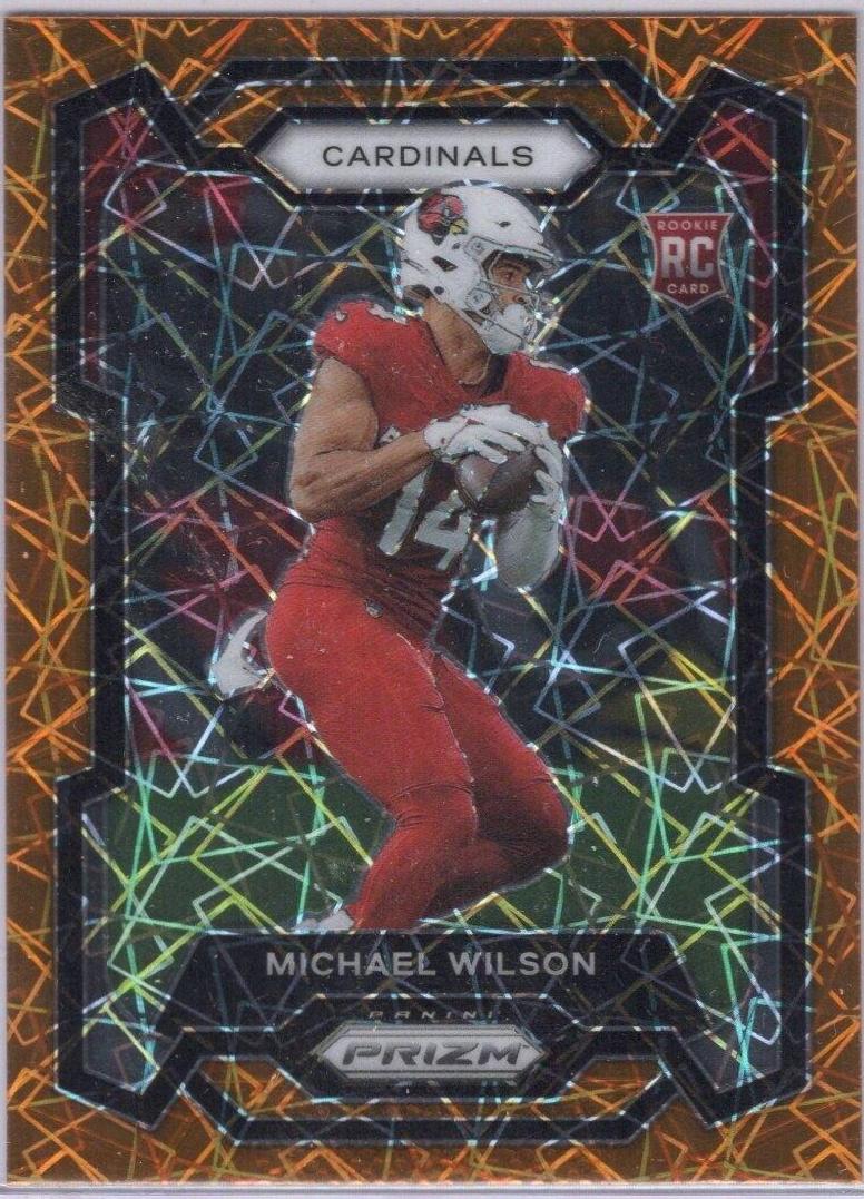 2023 Panini Prizm Michael Wilson [Orange Lazer] #303 card