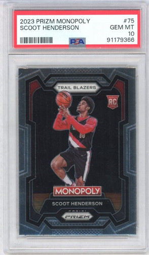 2023 Panini Prizm Monopoly Scoot Henderson #75 card