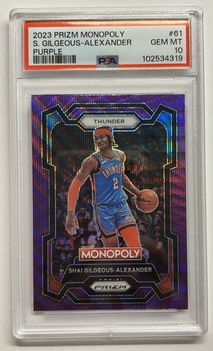 2023 Panini Prizm Monopoly Shai Gilgeous-Alexander [Purple] #61 card