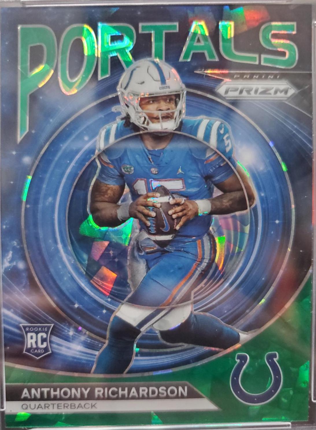 2023 Panini Prizm Portals Anthony Richardson [Prizms Green Ice] #PO-5 card