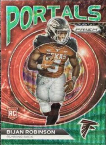2023 Panini Prizm Portals Bijan Robinson [Prizms Green Wave] #PO-8 card