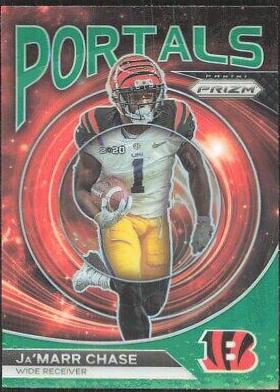 2023 Panini Prizm Portals Ja'Marr Chase [Prizms Green] #PO-6 card