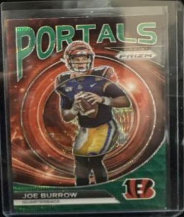 2023 Panini Prizm Portals Joe Burrow [Prizms Green Wave] #PO-3 card