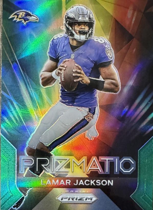2023 Panini Prizm Prizmatic Lamar Jackson [Silver] #12 card