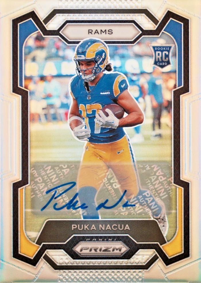 2023 Panini Prizm Puka Nacua [Autograph Silver] #357 card