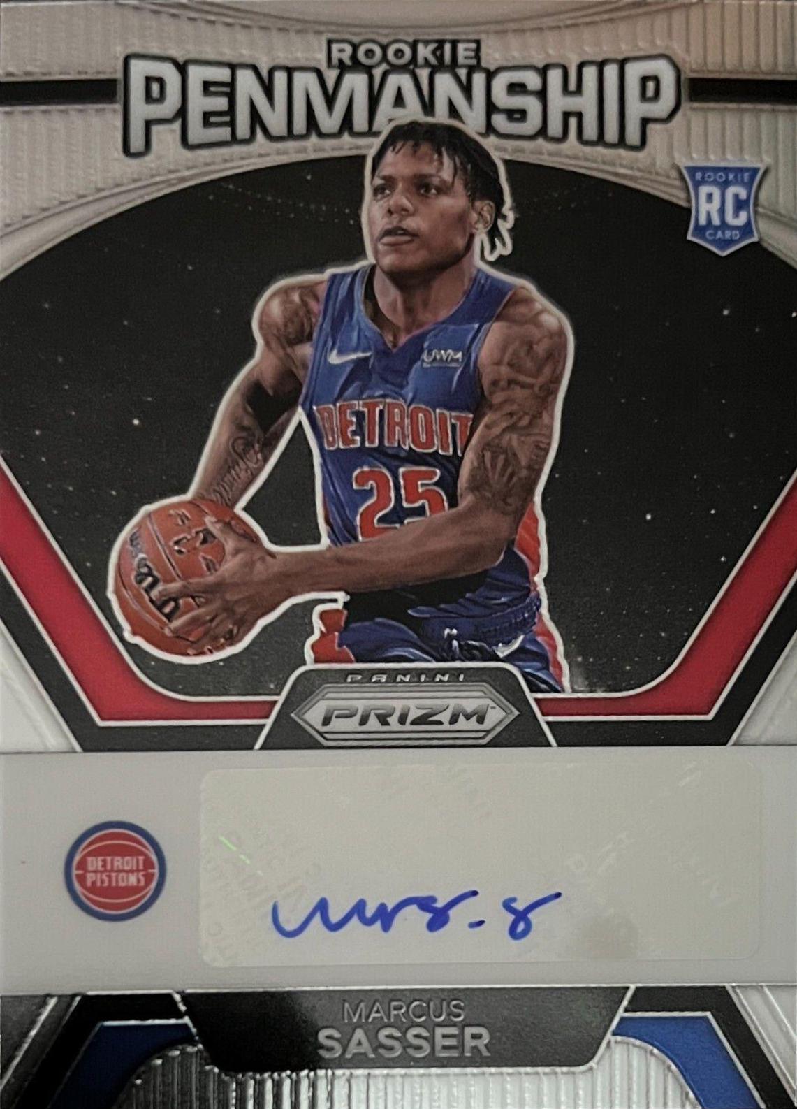 2023 Panini Prizm Rookie Signature Marcus Sasser #RSI-SAS card