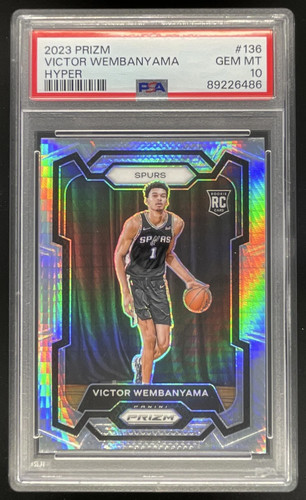 2023 Panini Prizm Victor Wembanyama [Hyper] #136 card