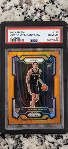 2023 Panini Prizm Victor Wembanyama [Orange Ice] #136 card