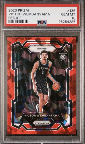 2023 Panini Prizm Victor Wembanyama [Red Ice] #136 card