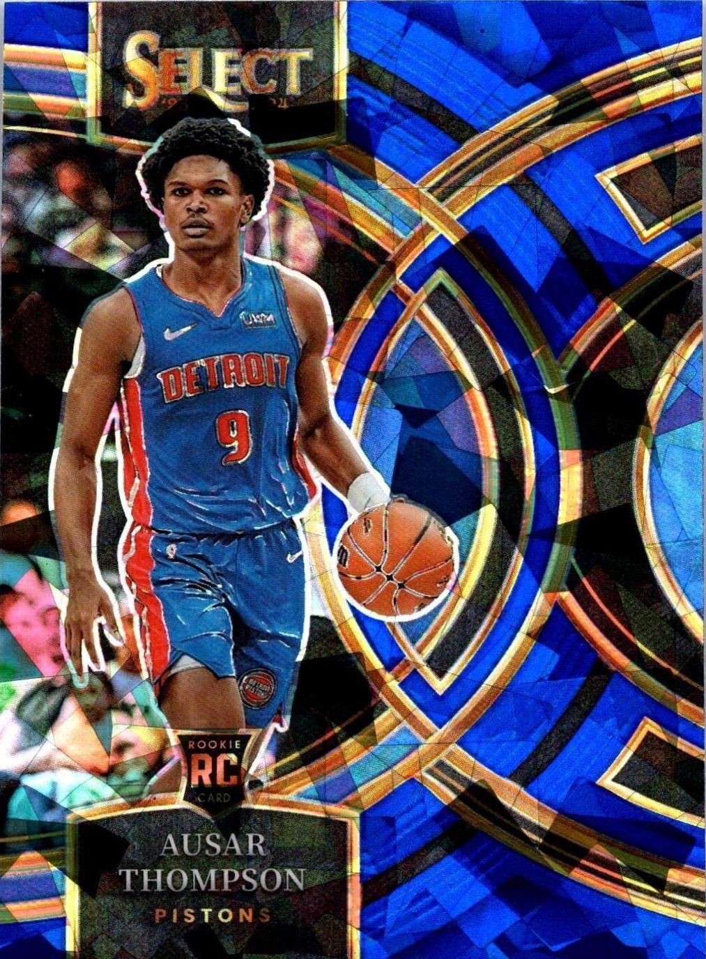 2023 Panini Select Ausar Thompson [Cracked Ice Blue Prizm] #128 card
