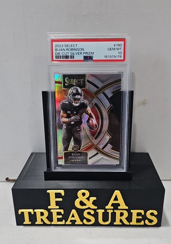 2023 Panini Select Bijan Robinson [Silver Prizm Die-Cut] #180 card