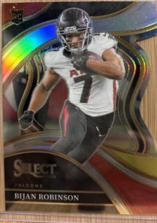 2023 Panini Select Bijan Robinson [Silver Prizm Die-Cut] #296 card