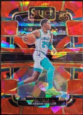 2023 Panini Select Brandon Miller [Cracked Ice Red Prizm] #80 card