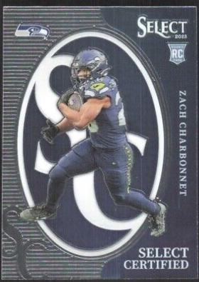 2023 Panini Select Certified Rookie Zach Charbonnet #CRO-ACH card