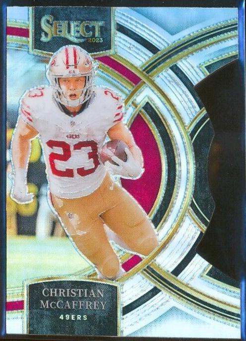 2023 Panini Select Christian McCaffrey [Silver Prizm Die-Cut] #145 card