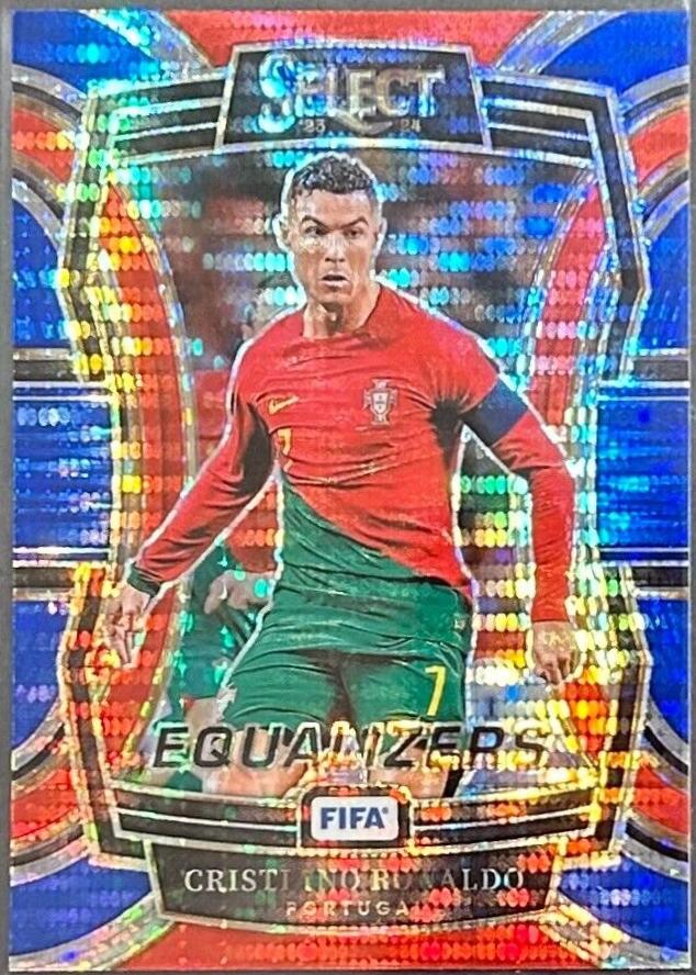 2023 Panini Select FIFA Equalizers Cristiano Ronaldo [Blue Pulsar] #3 card