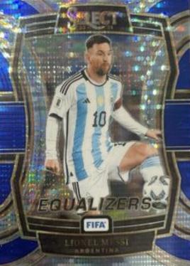 2023 Panini Select FIFA Equalizers Lionel Messi [Blue Pulsar] #13 card