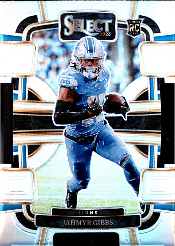 2023 Panini Select Jahmyr Gibbs [Silver Prizm Die-Cut] #34 card