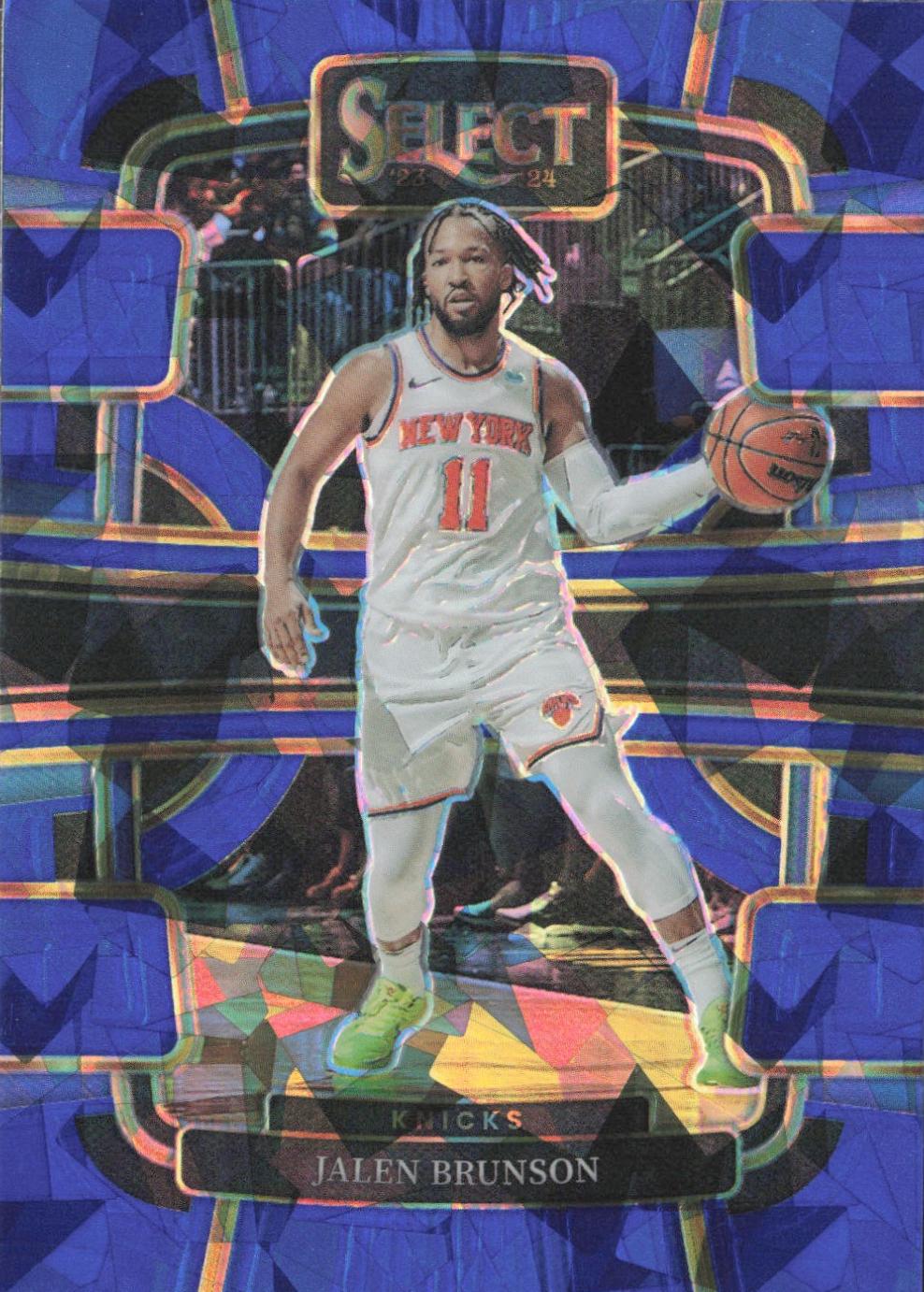 2023 Panini Select Jalen Brunson [Cracked Ice Blue Prizm] #7 card